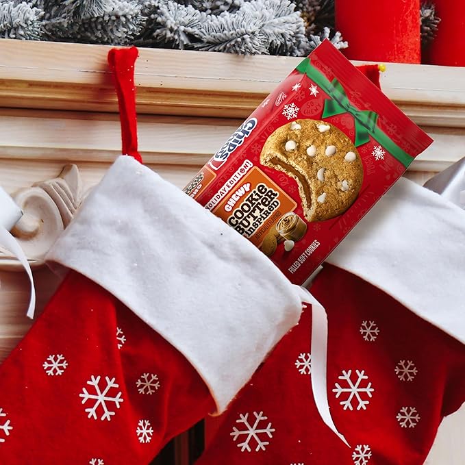 CHIPS AHOY! Chewy Cookie Butter-Inspired Cookies, Limited Edition Holiday Treats, 9.9 oz