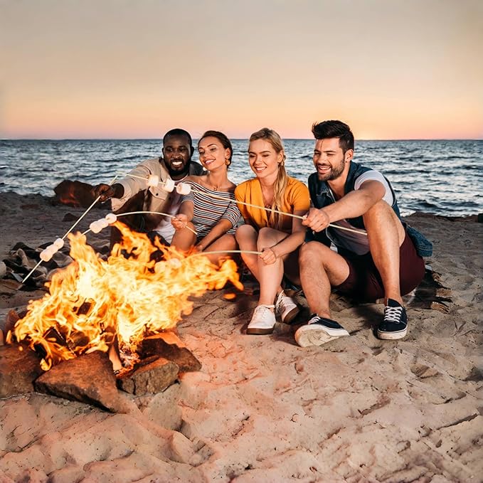 36 Inch Bamboo S'Mores Sticks.Use To Marshmallows,BBQ,Roasting,Camping.6mm Diameter.More Size Choices 6"/8"/10"/12"/36"(100 PCS)