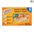 Lance Sandwich Crackers, Captain's Wafers, Variety Pack, 10 Individual Packs, 6 Sandwiches Each