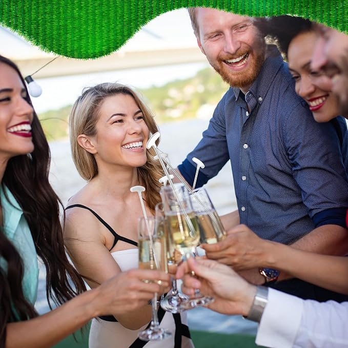 Golf Putter Swizzle Stir Sticks Coffee and Cocktail Stirrers 7.48 Inch Drink Plastic Golf Club Cocktail Swizzle Sticks Party Decorations Favors Reusable for Garnish or Mixers (Silver,30)