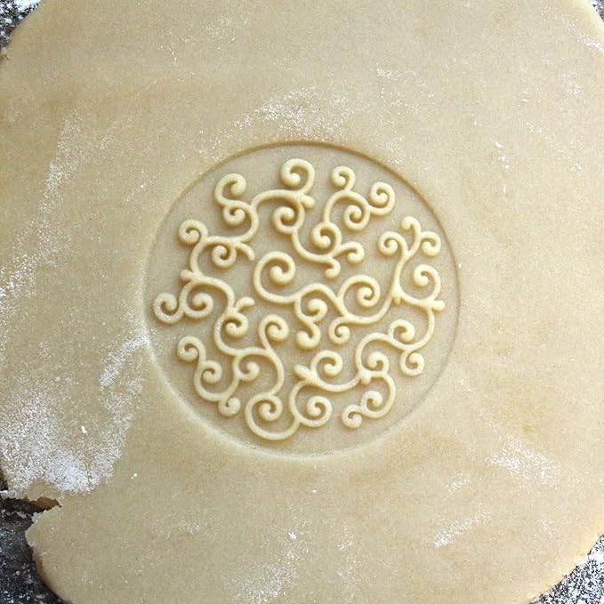 Wood Cookie Stamp, 2.5 Inch (D Vine CS-038)