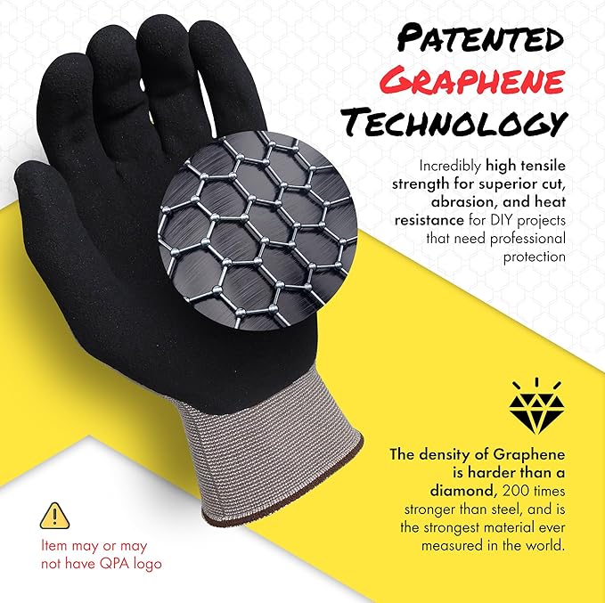 Quest Protective Apparel Cut Resistant Gloves - Puncture Resistant Cutting Gloves Work - Constructed with Graphene Technology