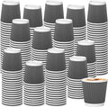 500 Pack Paper Espresso Coffee Cups, 4 oz Disposable Coffee Cups,Corrugated Insulated Ripple Wall, Paper Ripple Cup for Coffee, Hot Chocolate and Hot Tea Drinks -Gray