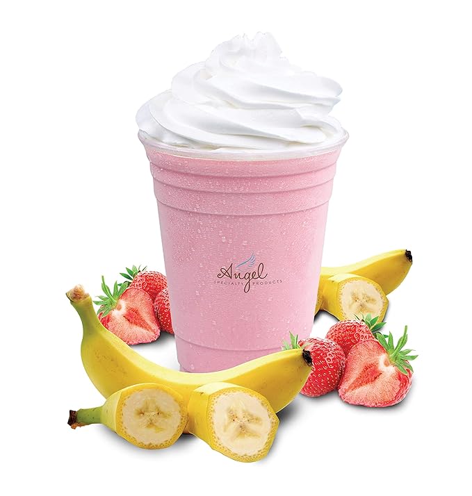 Angel Specialty Products, Blended Smoothie, 3-Pound Bag Instant Frappe Powder Mix, Strawberry Banana [3 LB] [34 Servings]
