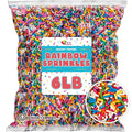A Great Surprise Rainbow Sprinkles Bulk - 6 Pounds - Bulk Rainbow Jimmies - Kosher - Decorating Cookies, Ice Cream Toppings, Cake