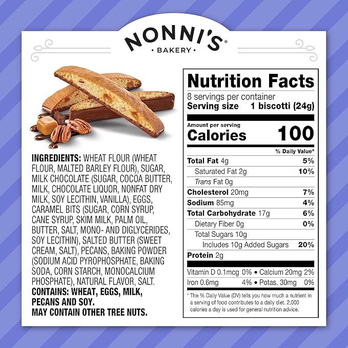 Nonni's, Turtle Pecan Biscotti, 6.88 Ounce