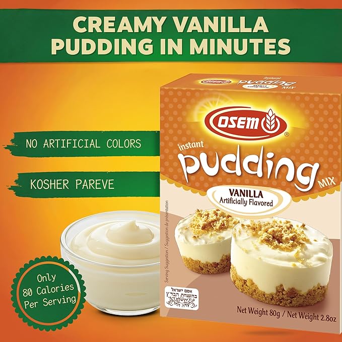 OSEM Pudding Vanilla Flavor, 2.8 oz, (Pack of 6)