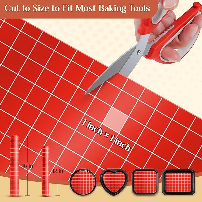 Silicone Baking Mat, 16 IN x 6 FT Free Cutting Baking Sheet,Non-Stick Reusable Dough & Pastry Mat,Non-Slip Silicone Mat Roll for Air Fryer Liner,Freeze Dryer,Oven Baking Pan,Kitchen Counter
