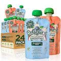 Outshine Fruit Smoothie Pouches Variety Pack - Ready-to-Drink Smoothies -Perfect for Kids and Adult On-the-Go -Fruit & Yogurt Pouches for Snacking - (24 Count)