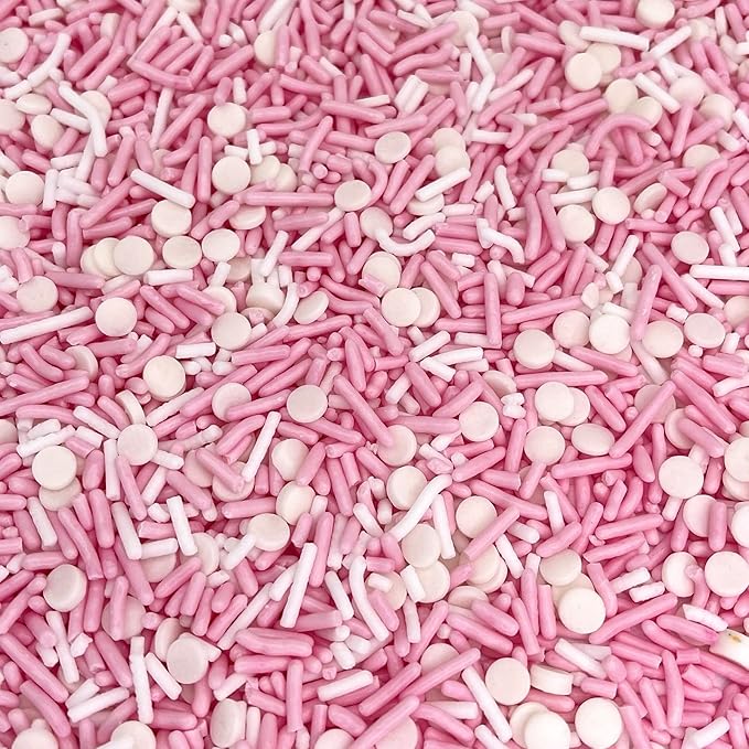 Manvscakes, No Artificial Dyes, Pink Sprinkles, Natural Sprinkles, Gluten Free, Valentine Sprinkles, Pink Cake Decorations, Mothers Day, Baby Shower, Cookies, Fondant Cake, Natural Dessert Toppings, 3