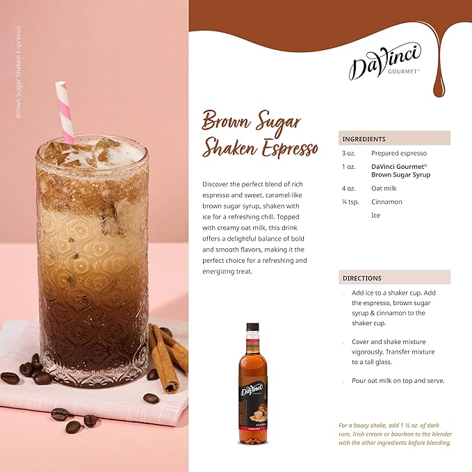 DaVinci Gourmet Brown Sugar Syrup, 25.4 Fluid Ounces (Pack of 1)
