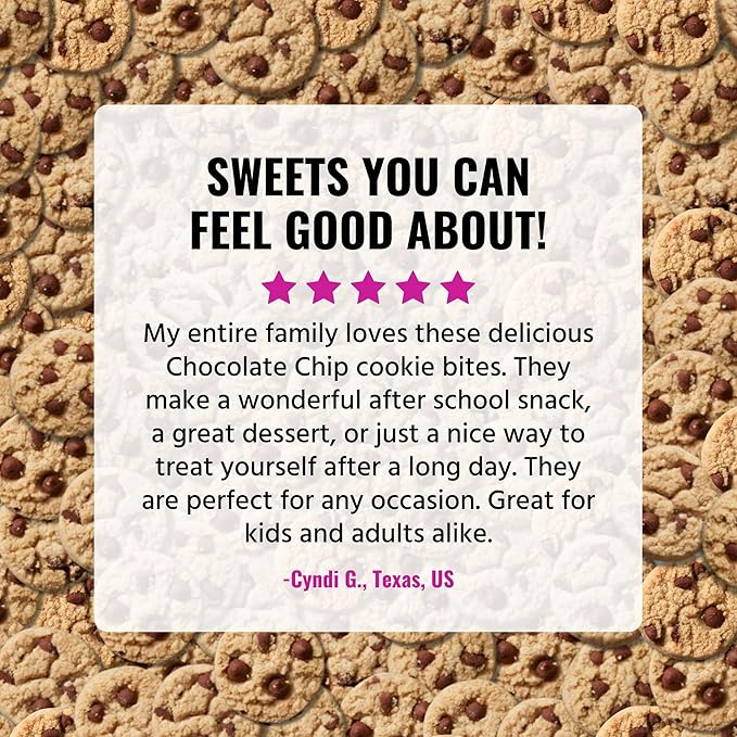 Every Body Eat Crunchy Cookie Bites, Gluten & Dairy Free, Vegan, School Safe Lunch Snacks, Single Serve (Pack of 20) (Chocolate Chip)