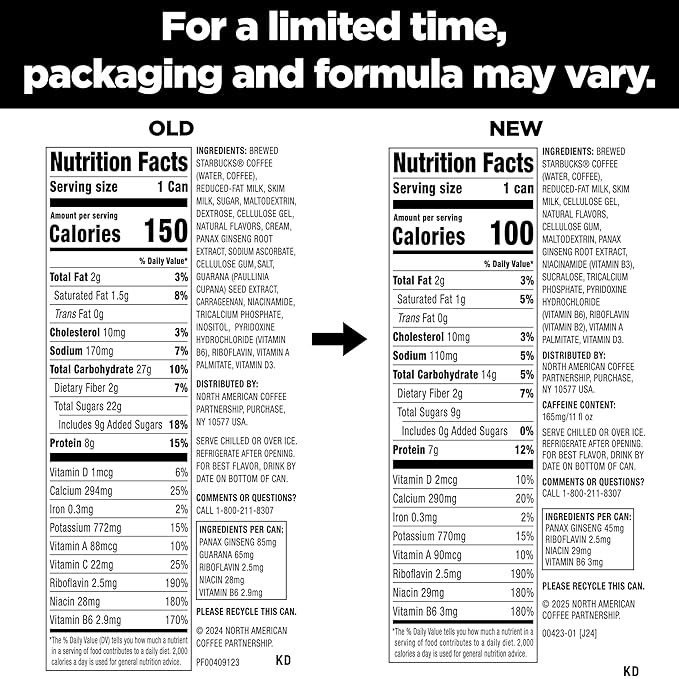 Starbucks Tripleshot Coffee Energy Drink, Bold Mocha, 11 fl oz Cans (12 Pack), Triple Blend, 165mg Caffeine, B Vitamins, Protein, Iced Coffee (Packaging and Formula May Vary)