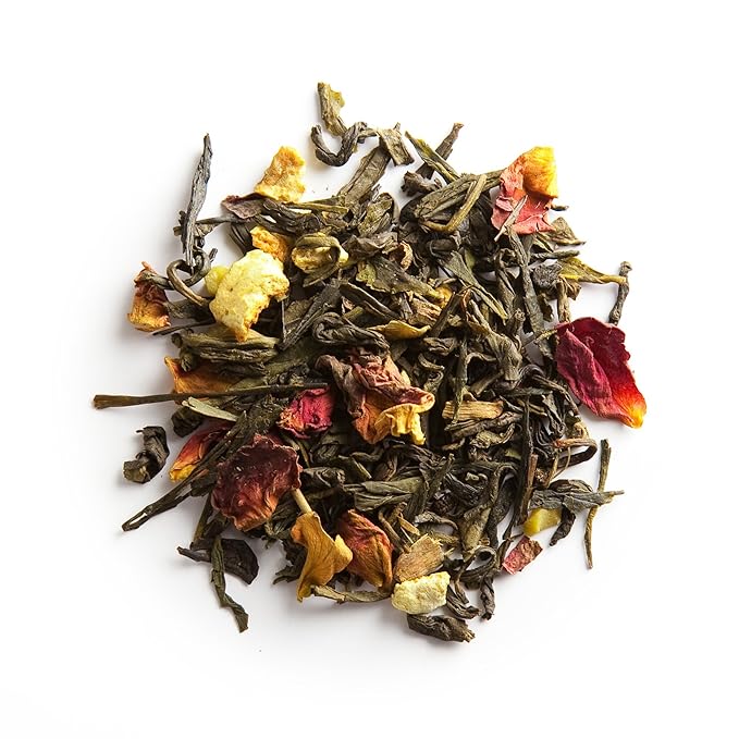 Palais des Thés - N°25 Green Tea - Holiday Blend with Citrus, Rose, Almond, and Spices - 3.5oz Loose Leaf Metal Gift Tin, Serves 20-25 Cups