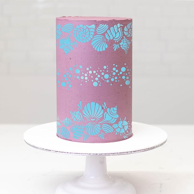 Cake Stencil for Buttercream Cake, Royal Icing, Ganache, Painting, Art and Crafts (Marin)