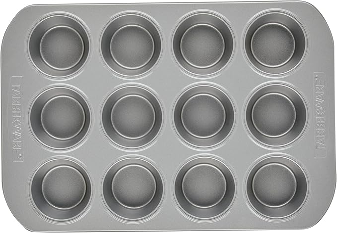 Farberware 12-c. Nonstick Nonstick Bakeware Muffin Pan, Gray