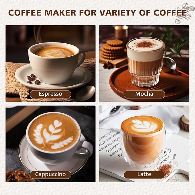 Stovetop Espresso Maker, 6 cup Moka Pot, Italian Coffee Maker Percolator, Stainless Steel Espresso Pots, 300ml/10oz(Espresso Cup=50ml/1.7oz) Coffee Pot Cafe Maker for Induction Cookers, Hobs