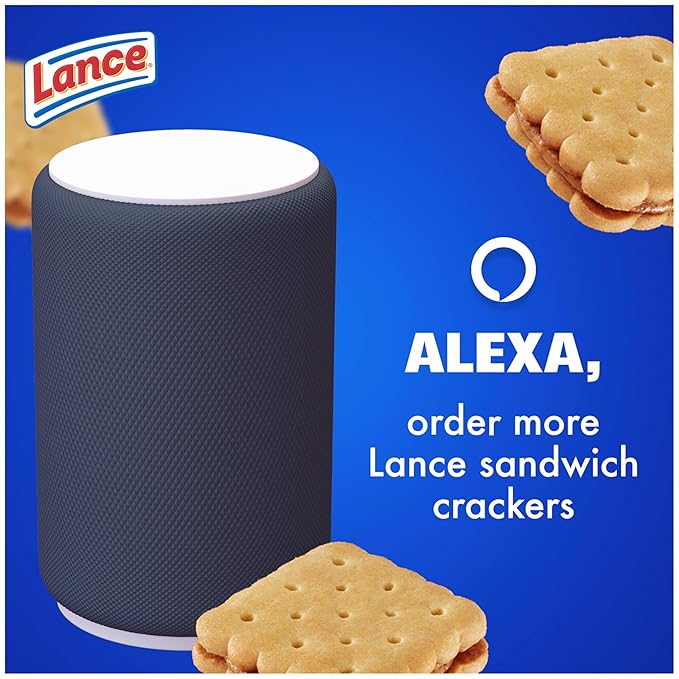 Lance Sandwich Cookies, Nekot Peanut Butter, 10 Individually Wrapped Packs, 6 Sandwiches Each