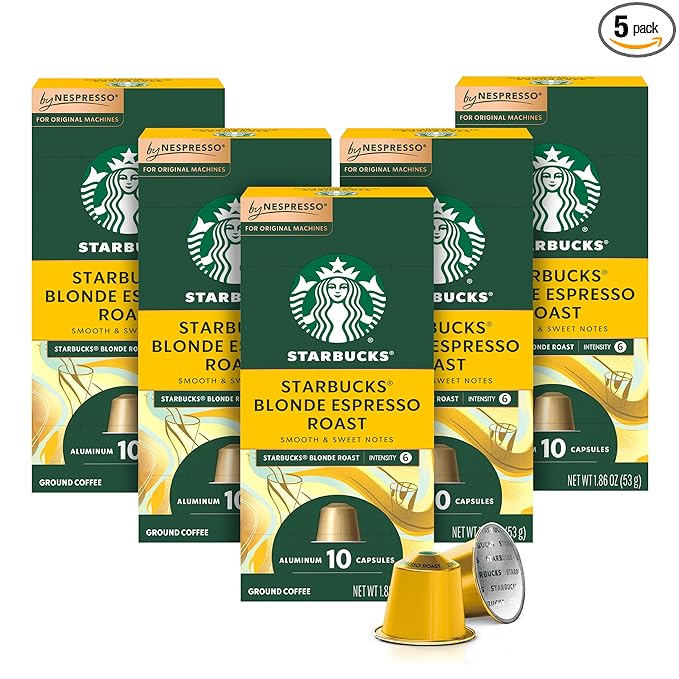 Starbucks by Nespresso Original Line Blonde Roast Espresso 50-count Espresso Pods