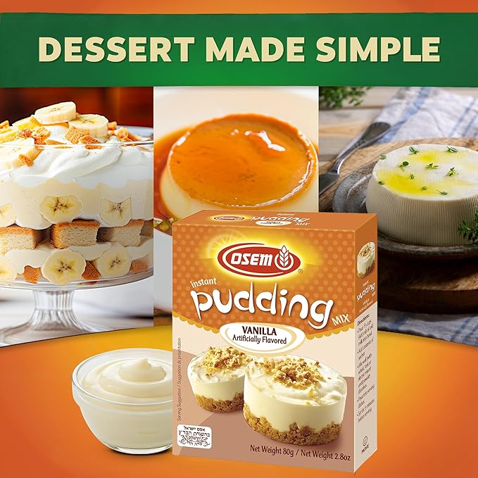 OSEM Pudding Vanilla Flavor, 2.8 oz, (Pack of 6)