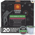 Copper Moon Single Serve Decaffeinated Coffee Pods for Keurig K Cup Brewers, Colombian Decaf Blend, Medium Roast Coffee, 20 Count