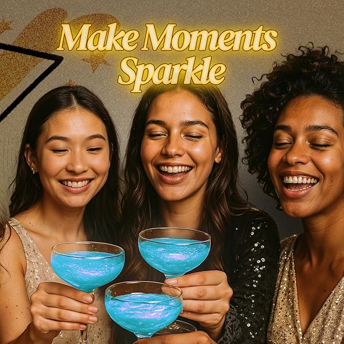 BeePoint Iridescent Edible Glitter for Drinks 15g - Food Grade, Vibrant Color Shimmer Powdered Dust for Drinks, Cocktails, Cake Decorating, Baking, Chocolates, Candy, Sweets, & Cookies - Vegan & Gluten Free
