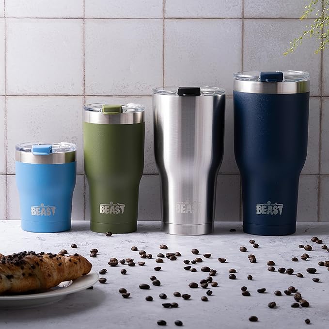 Beast 10 oz Tumbler Stainless Steel Vacuum Insulated Coffee Ice Cup Double Wall Travel Flask (Stormy Sky)