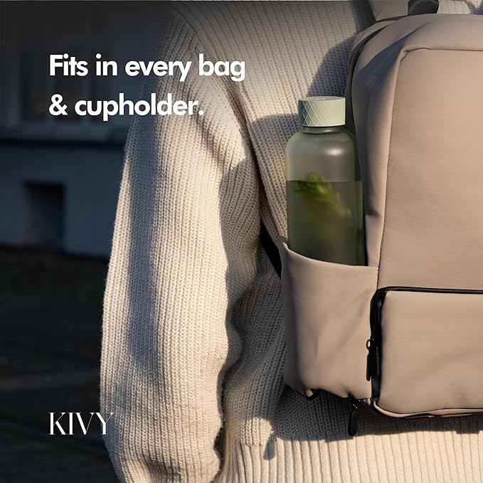 KIVY Slim Water Bottle 32oz [Lightweight & Shatterproof] - Reusable Tritan Water Bottle - Leak Proof Bottle for Women & Men - No Spill - Dishwasher Safe Water Bottle BPA Free
