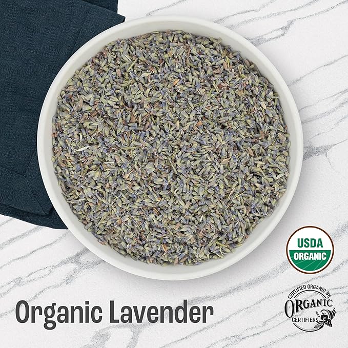 J MAC BOTANICALS, Organic Lavender Buds (16 oz, 1 Pound Bag) Bulk, Dried Flowers, Flower