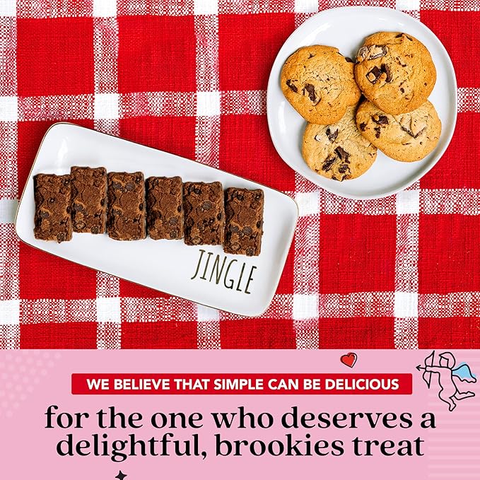 David’s Cookies and Brownies Gift Bucket Sampler – 1.3Lbs Assorted Gourmet with Chocolate Chip Brownies and Chocolate Chunk Cookies in a Love Tin Bucket, Thoughtful Gifts For Her Him