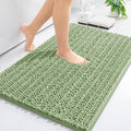 Arotive Luxury Chenille Bathroom Rug Mat, Extra Soft Thick Absorbent Shaggy Bath Rugs, Non-Slip Machine Wash Dry, Plush Bath Mats for Bathroom, Shower and Tub, 34x21, Sage Green