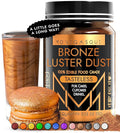 MONÉGASQUE Bronze Edible Glitter for Drinks 15g – Edible Glitter for Cakes & Cocktails – Luster Dust for Cakes, Drinks, & Chocolate Decorations – Halloween Cake & Drink Shimmer - Copper Powder Spray