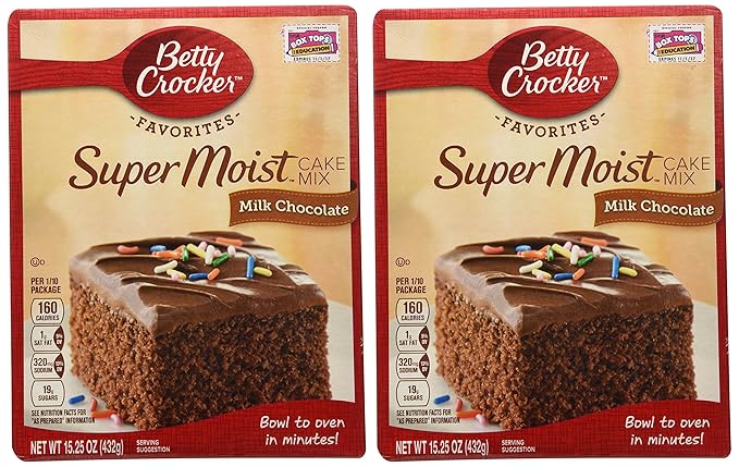 Betty Crocker Super Moist Milk Chocolate Cake Mix (2 Pack