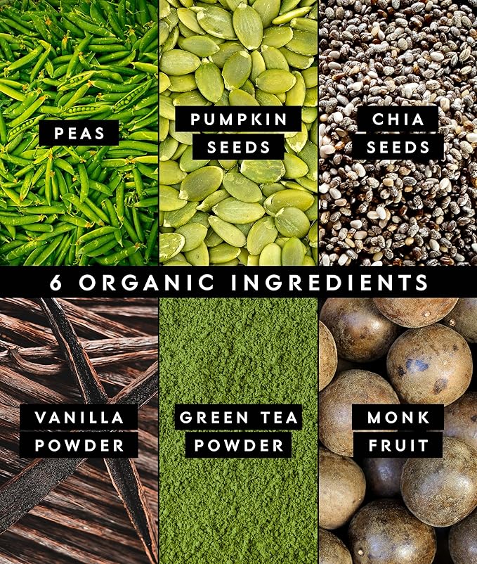 Truvani Vegan Pea Protein Powder | Matcha | 20g Organic Plant Based Protein | 20 Servings | Keto | Gluten & Dairy Free | Low Carb | No Added Sugar