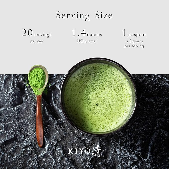 Kiyo Matcha Signature Grade Shuga Ceremonial Uji Matcha - Pure Japanese First Harvest Ceremonial Grade Matcha Green Tea Powder from Uji, Japan (40g/1.4oz)