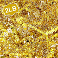 2LB Crinkle Cut Paper Shred Filler for Bag Gift Box Basket Confetti Paper Shreded Stuffing Decoration for Valentine's Day Holiday Party(Gold)