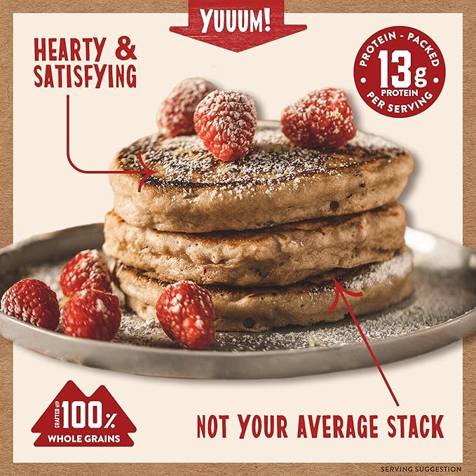 Kodiak Cakes Power Cakes, Pancake & Waffle Mix, Raspberry Lemon, High Protein,100% Whole Grains (Pack of 6)