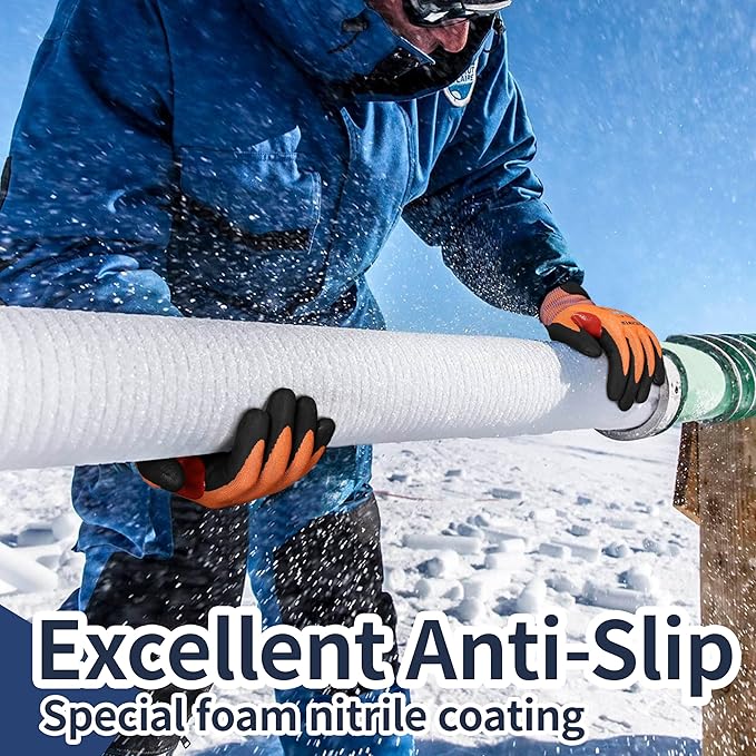 Schwer FreezeGuard-X Winter Work Gloves for Men and Women, ANSI A9 Cut Resistant Gloves for Extreme Protection, Freezer Glove With Super Grip, Touchscreen, Thermal Insulated, PM3326-W (XL,1 Pair)