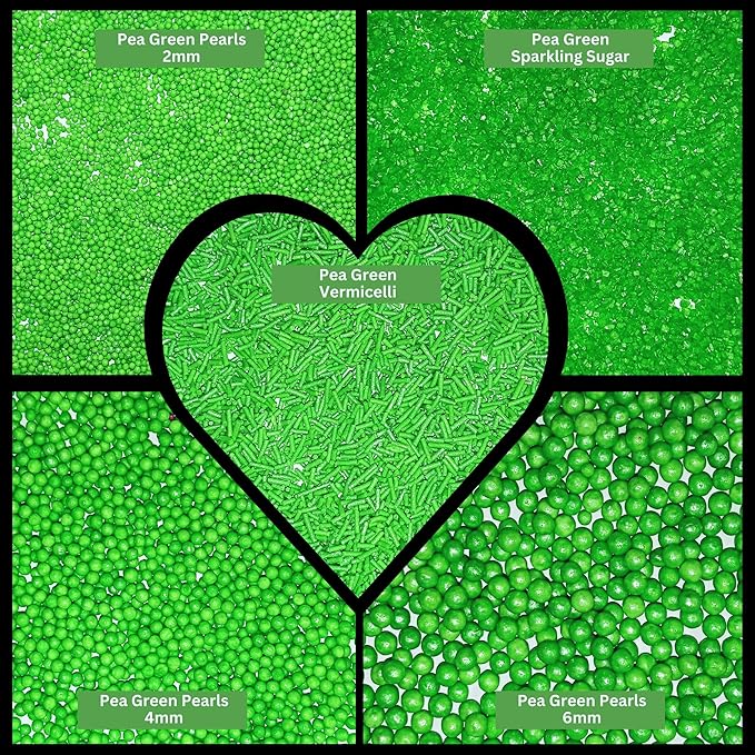 Confect Christmas Sprinkles for Cakes & Cupcakes – Party in Park Pea Green Sprinkles – Edible Celebration Mix with Dragees, Jimmies & Sparkling Sugar – Holiday Baking Decoration – Vegan, Gluten-Free, Nut-Free, Soy-Free, Dairy-Free , Handcrafted Sprinkl...