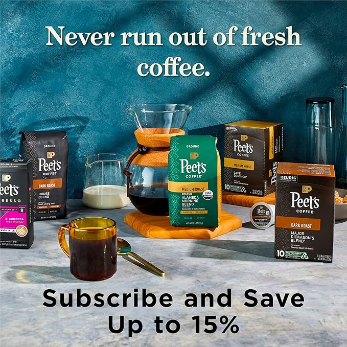 Peet's Coffee, Dark Roast Keurig K-Cup Pods - Major Dickason's Blend 75 Count (1 Box of 75 K-Cup Pods)