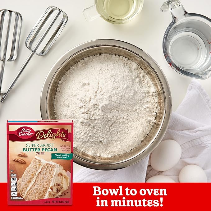 Betty Crocker Super Moist Butter Pecan Cake Mix, 6 ct, 15.25 oz
