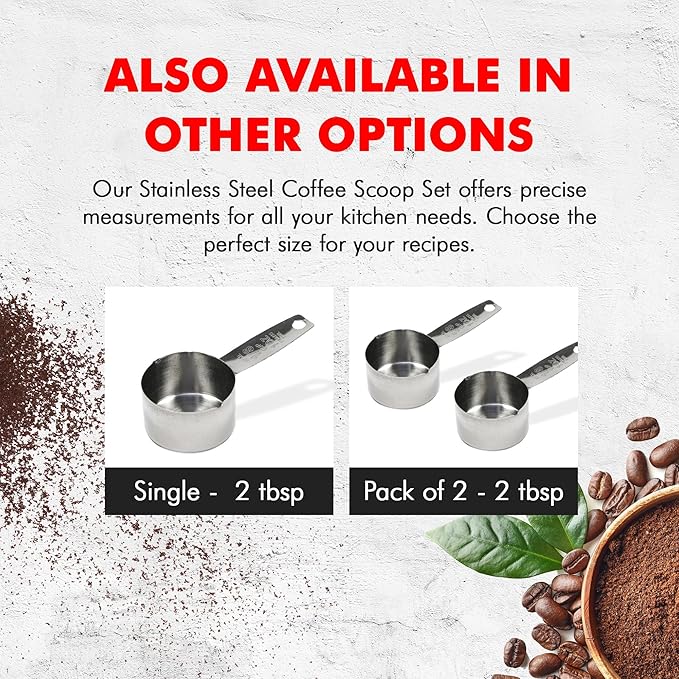 Chef Craft Select Coffee Measurer, 4 inch 2 tbsp, Stainless Steel
