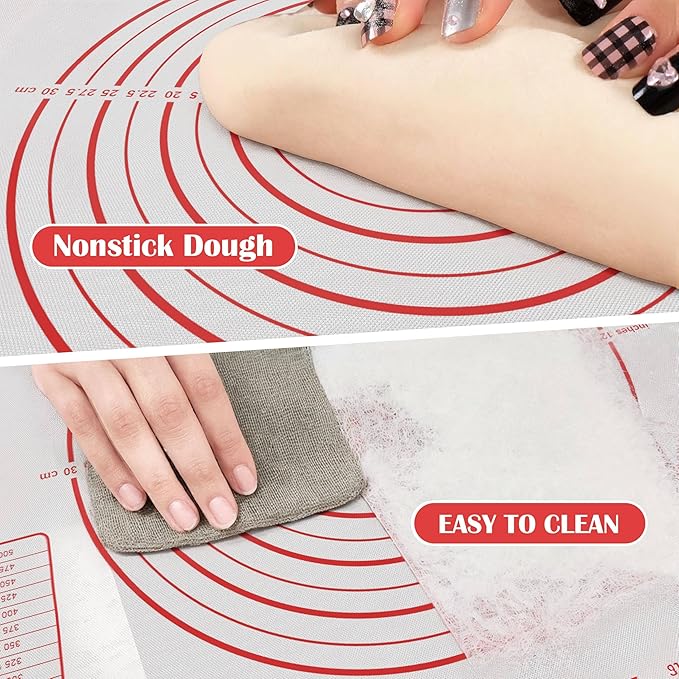 BlueBark 1 PCS - 24"L x 20"W Non-stick Silicone Baking Mat for Pastry & Dough, Sourdough Bread Making Tools, Kitchen Counter, Cooking Enthusiasts