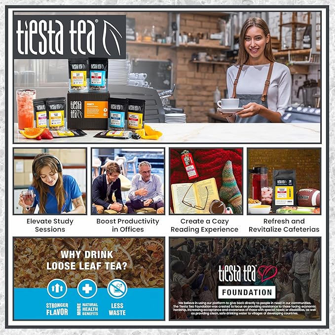 Tiesta Tea - Cozy Peppermint Cocoa, Loose Leaf, Chocolate Peppermint Herbal Tea, Premium Blend, Non Caffeinated, Make Hot or Iced Tea & Up to 50 Cups - 3 Ounce Refillable Tin