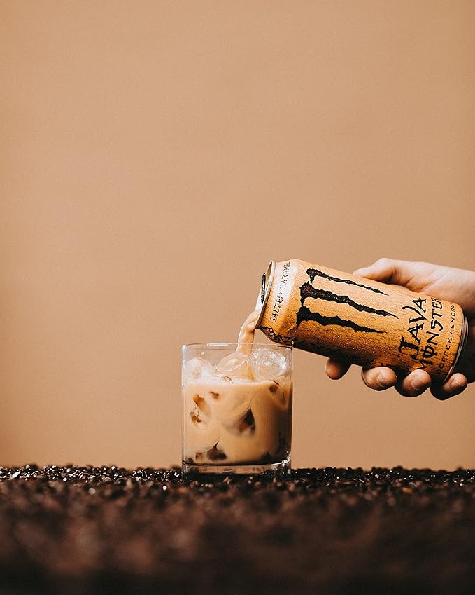Monster Energy Java Monster Salted Caramel, Coffee + Energy Drink, 15 Fl Oz (Pack of 12)