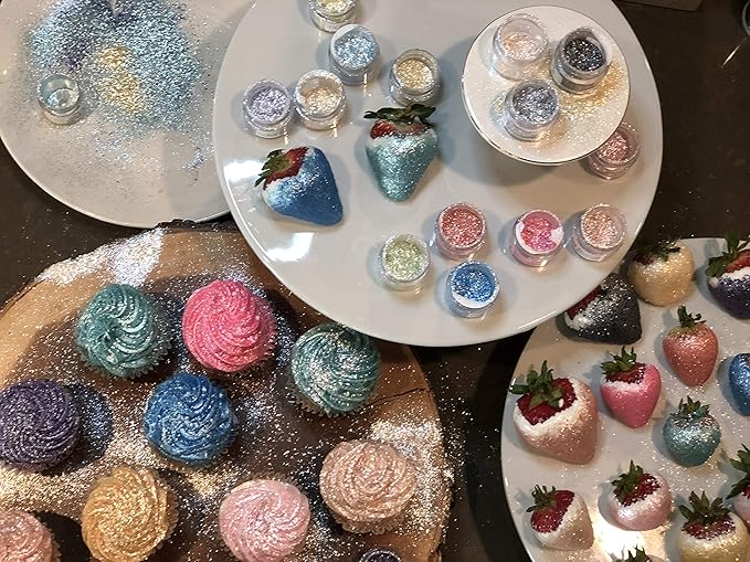 BAKELL Teal Edible Glitter, 25 Grams | TINKER DUST Edible Glitter | KOSHER Certified | 100% Edible Glitter | Cakes, Cupcakes, Cake Pops, Drinks, Dessert Vegan Glitter & Dusts (25g, Teal)