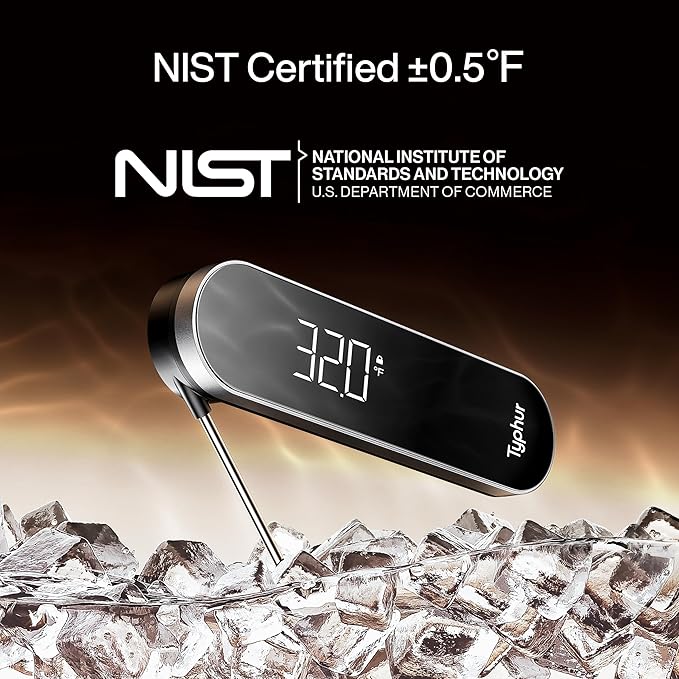 InstaProbe Core 0.5 Sec Instant Read Meat Thermometer Digital with Readable Display in Sunlight for Cooking, Professional Thermometer with IP67 Waterproof for Grill, BBQ, Cooking, Smoker