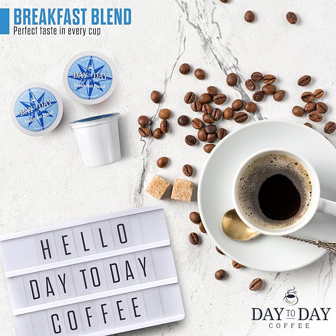 Day To Day 200-Count Breakfast Blend Medium Roast Single Serve Coffee Pods for K-Cup Keurig Brewer