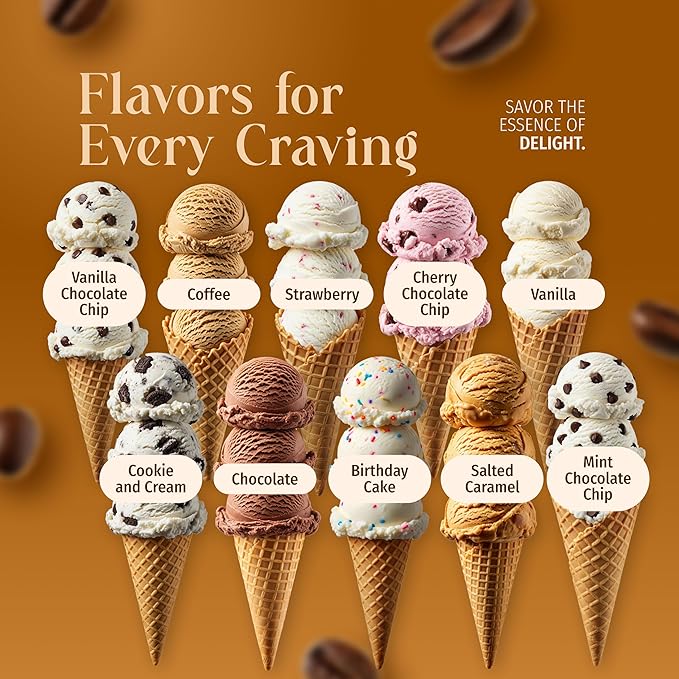 Triple Scoop - Premium Coffee (2) Ice Cream Mix For Ice Cream Maker. Simple, Easy, Delicious. From Gourmet Mix To Maker in 5 Minutes, Makes 2 Creamy Quarts, Made in USA. (2 Pack, Coffee)