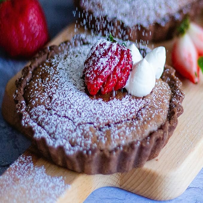 8 Pack Mini Tart Pan 4 Inch with Removable Bottom Fluted Sides Fruit Pans with Nonstick Coating For Pizza Cake Quiche